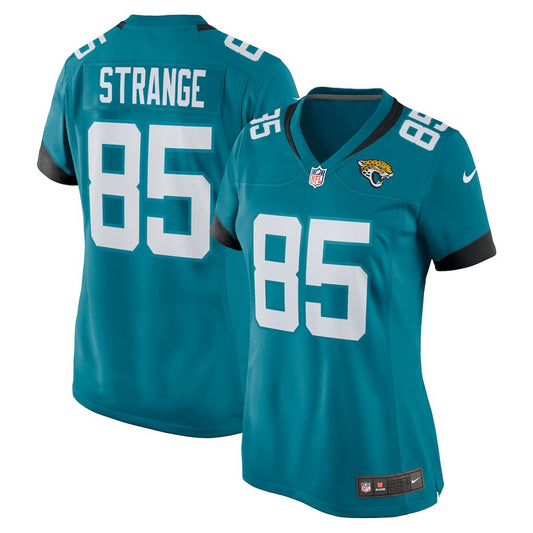 Brenton Strange Jacksonville Jaguars Women's Team Game Jersey - Teal | NFL Jerseys