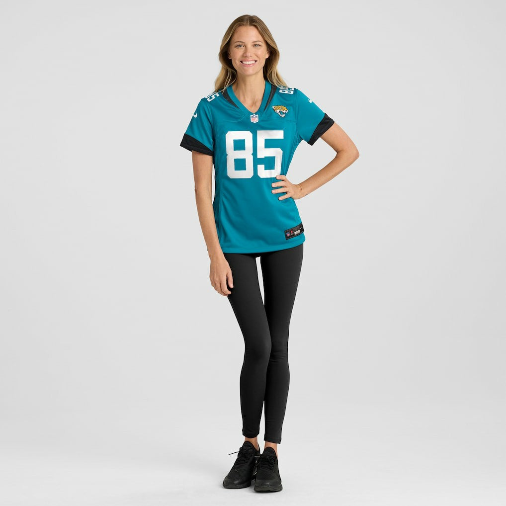 Brenton Strange Jacksonville Jaguars Women's Team Game Jersey Teal - Nike