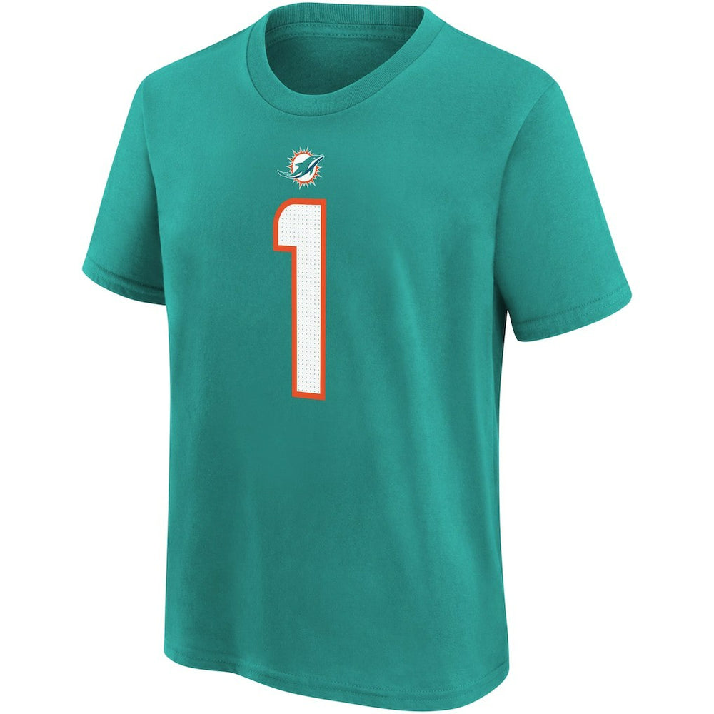Tua Tagovailoa Miami Dolphins Youth Player Name & Number T-Shirt Aqua - Nike
