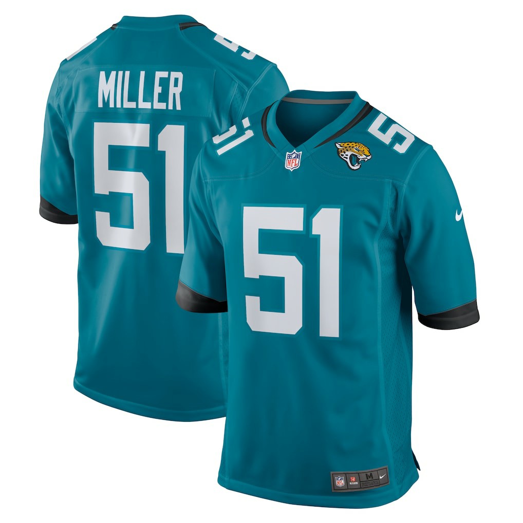 Ventrell Miller Jacksonville Jaguars Game Jersey - Teal | NFL Jerseys