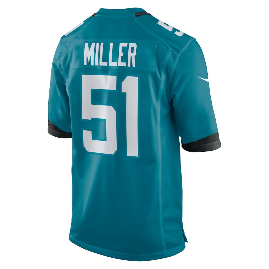 Ventrell Miller Jacksonville Jaguars Game Jersey - Teal | NFL Jerseys
