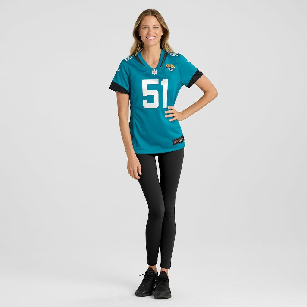 Ventrell Miller Jacksonville Jaguars Women's Game Jersey - Teal | NFL Jerseys