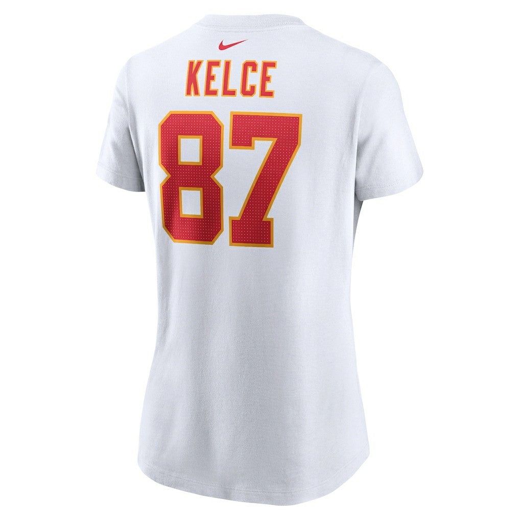 Travis Kelce Kansas City Chiefs Women's Player Name & Number T-Shirt White - Nike