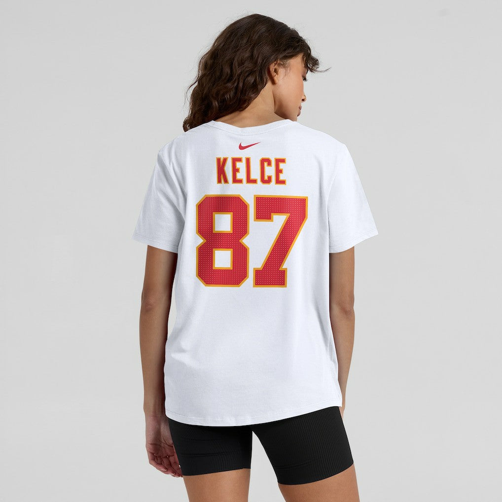 Travis Kelce Kansas City Chiefs Women's Player Name & Number T-Shirt White - Nike