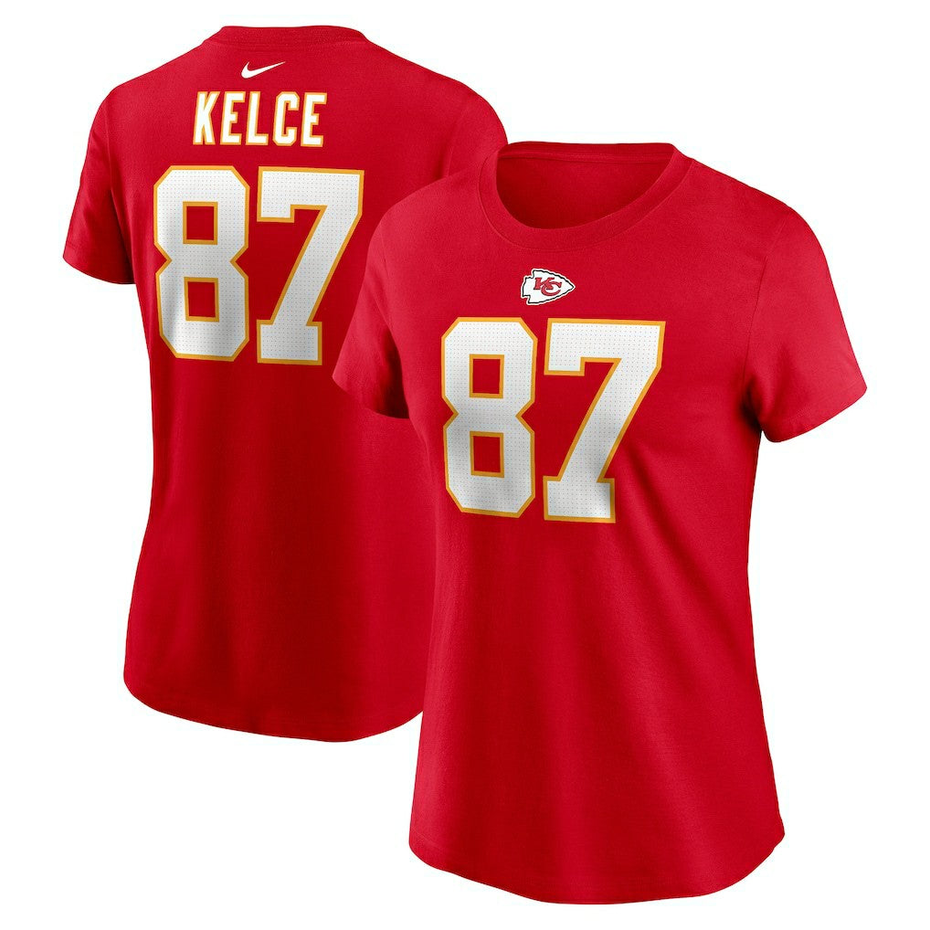 Travis Kelce Kansas City Chiefs Women's Player Name & Number T-Shirt Red - Nike