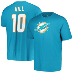 Tyreek Hill Miami Dolphins Big & Tall Player Name & Number T-Shirt Aqua - Fanatics