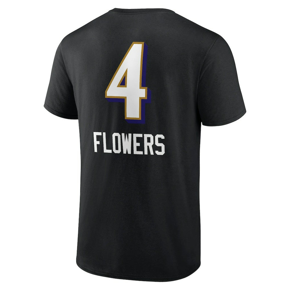 Zay Flowers Baltimore Ravens Team Wordmark Player Name & Number T-Shirt Black - NFL