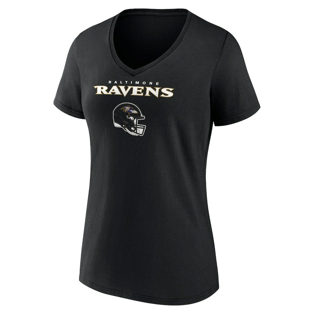 Zay Flowers Baltimore Ravens Women's Team Wordmark Player Name & Number V-Neck T-Shirt Black - NFL