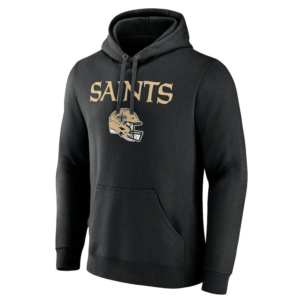 Chris Olave New Orleans Saints Team Wordmark Player Name & Number Pullover Hoodie Black - NFL