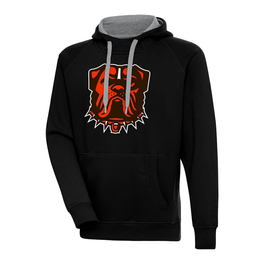 Cleveland Browns Antigua Victory Pullover Hoodie Black - NFL