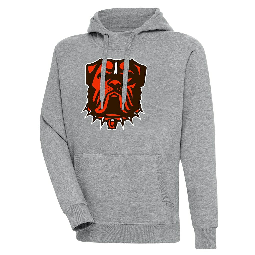 Cleveland Browns Antigua Victory Pullover Hoodie Heather Gray - NFL