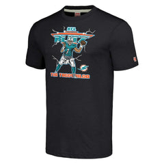 Tua Tagovailoa Miami Dolphins Homage Unisex NFL Blitz Player Tri-Blend T-Shirt Heathered Heather Black - NFL