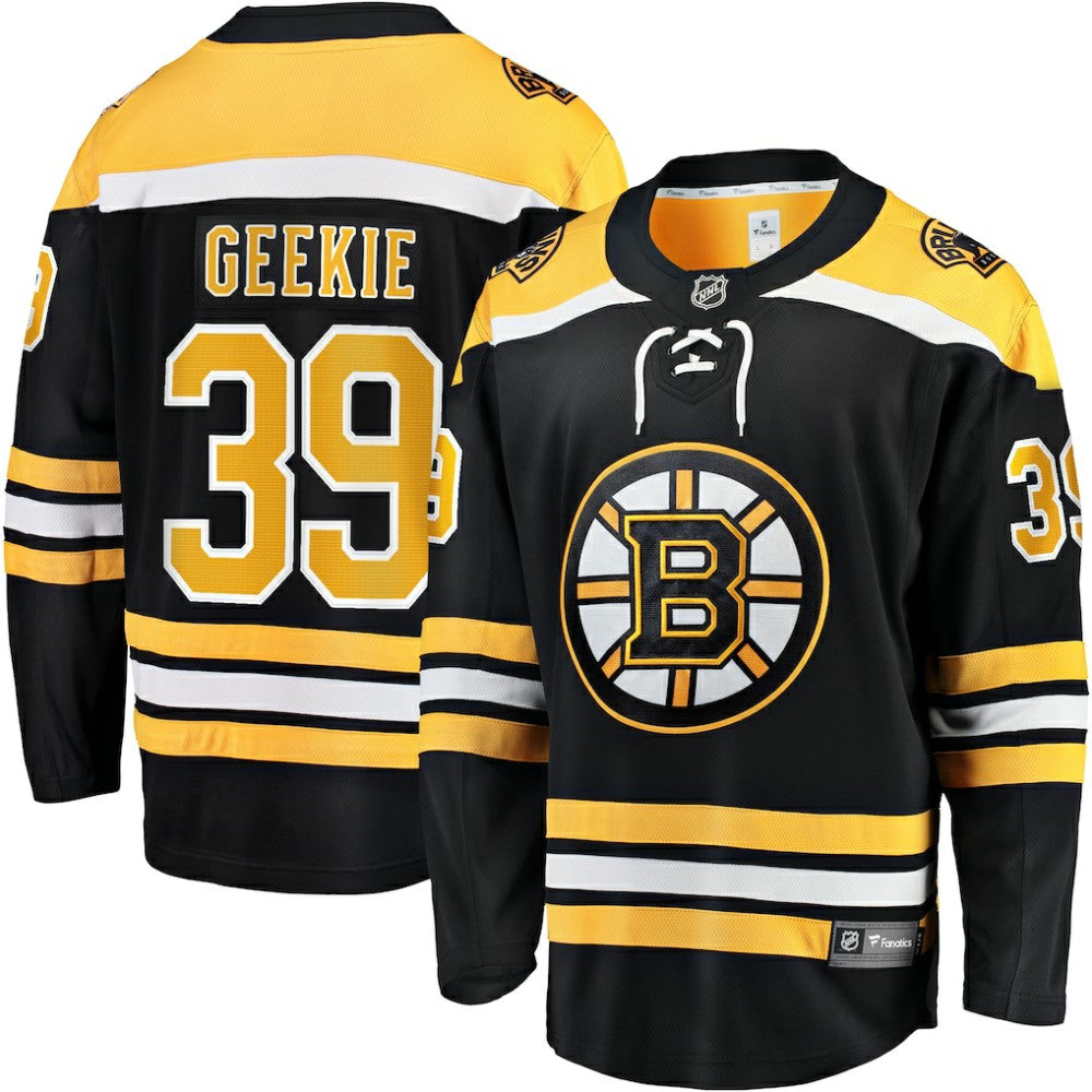 Morgan Geekie Boston Bruins Fanatics Home Breakaway Jersey - Black | NHL Jerseys
