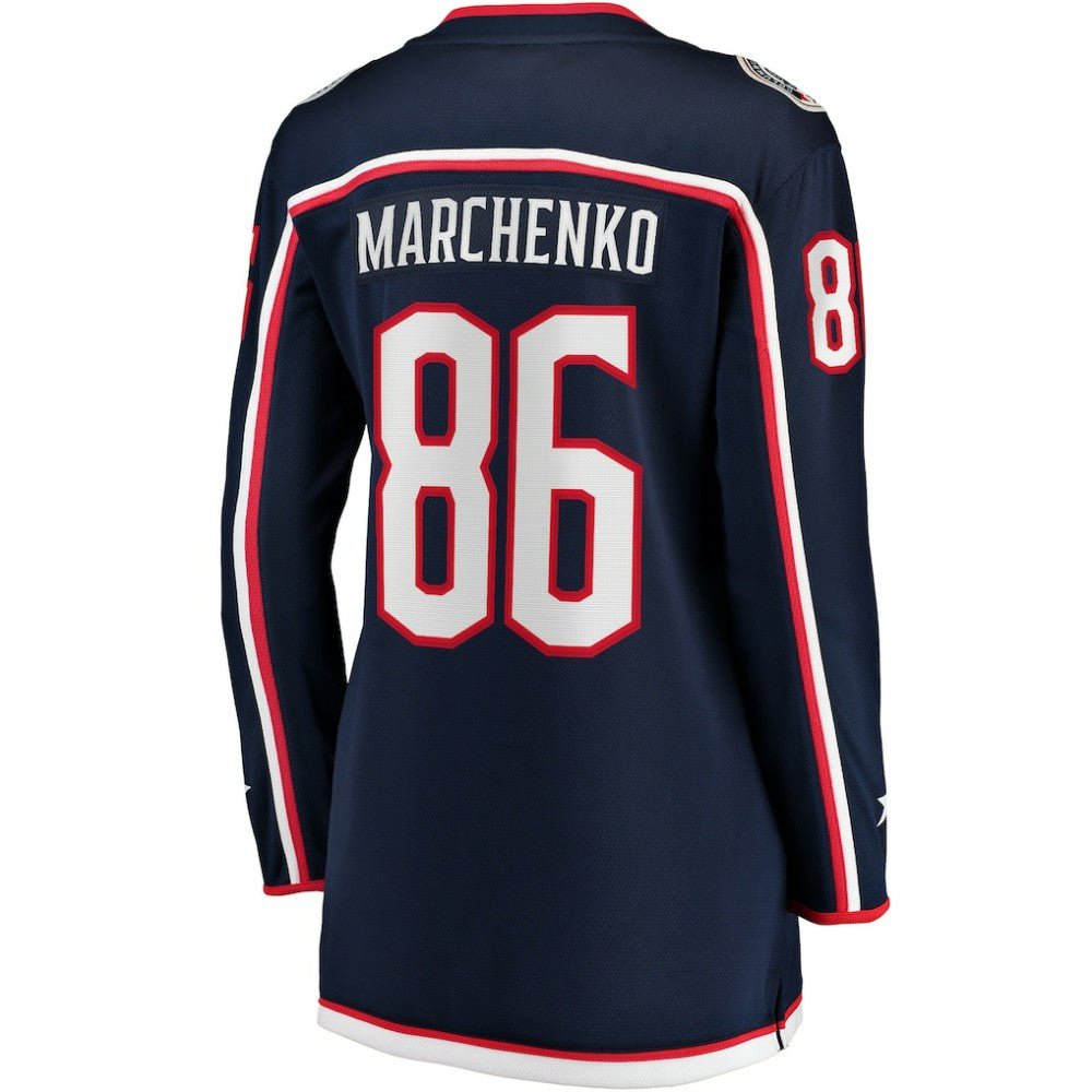 Kirill Marchenko Columbus Blue Jackets Fanatics Women's Home Breakaway Player Jersey - Navy | NHL Jerseys