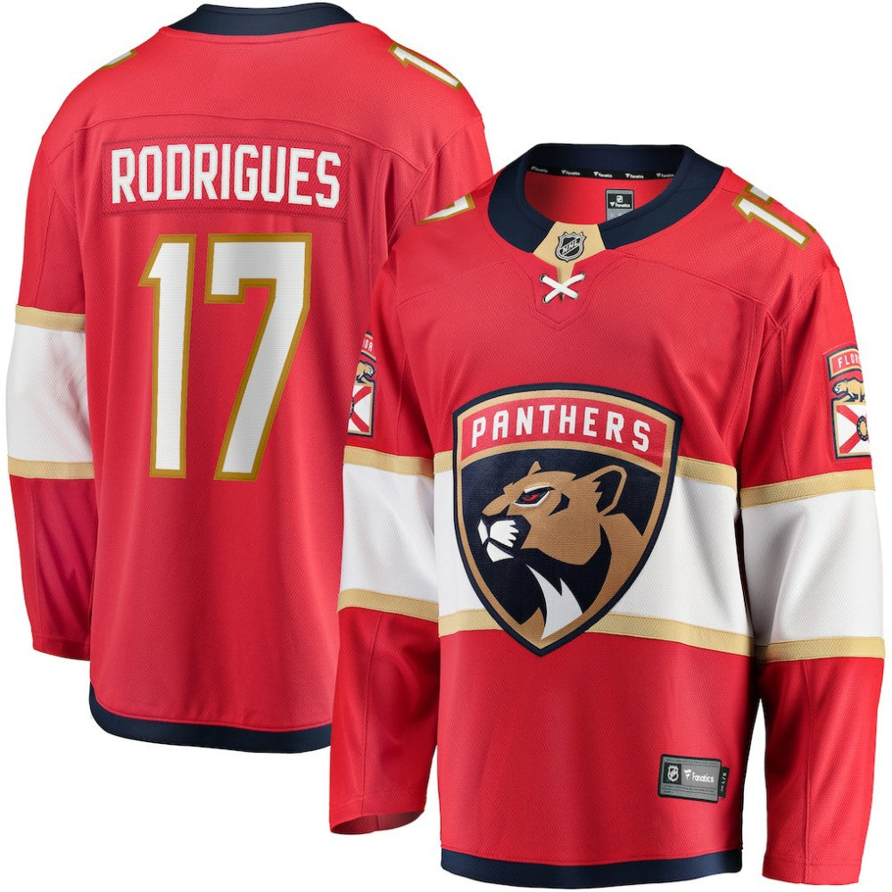 Evan Rodrigues Florida Panthers Fanatics Home Breakaway Jersey - Red | NHL Jerseys