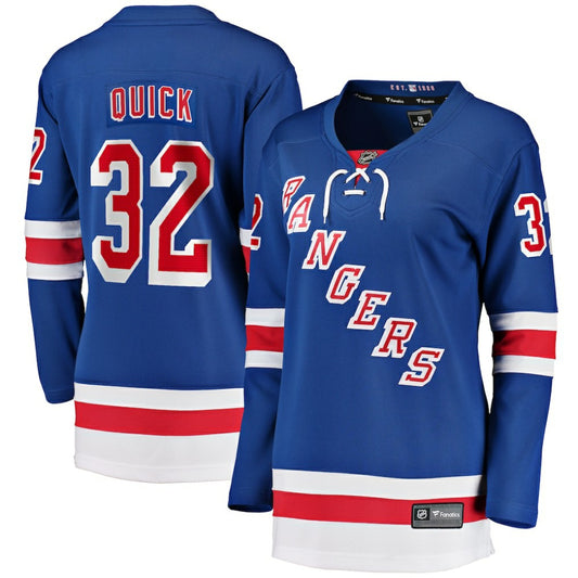 Jonathan Quick New York Rangers Fanatics Women's Home Breakaway Player Jersey - Blue | NHL Jerseys