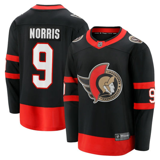 Josh Norris Ottawa Senators Fanatics Home Breakaway Jersey - Black | NHL Jerseys