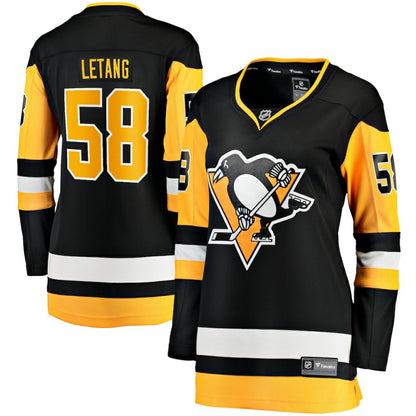 Kris Letang Pittsburgh Penguins Fanatics Women's Home Breakaway Player Jersey - Black | NHL Jerseys