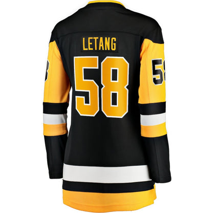 Kris Letang Pittsburgh Penguins Fanatics Women's Home Breakaway Player Jersey - Black | NHL Jerseys