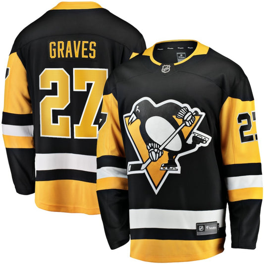 Ryan Graves Pittsburgh Penguins Fanatics Home Breakaway Jersey - Black | NHL Jerseys