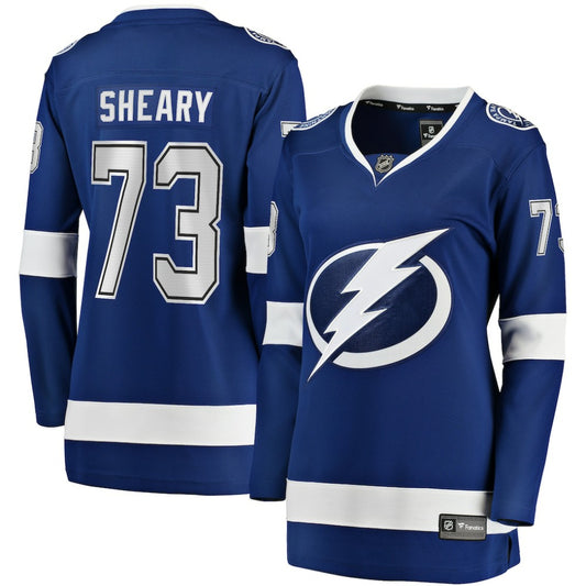 Conor Sheary Tampa Bay Lightning Fanatics Women's Home Breakaway Player Jersey - Blue | NHL Jerseys