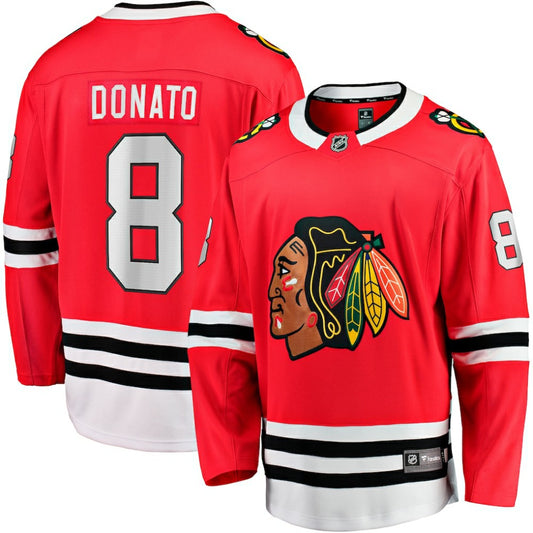 Ryan Donato Chicago Blackhawks Fanatics Home Breakaway Jersey - Red | NHL Jerseys