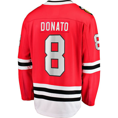 Ryan Donato Chicago Blackhawks Fanatics Home Breakaway Jersey - Red | NHL Jerseys