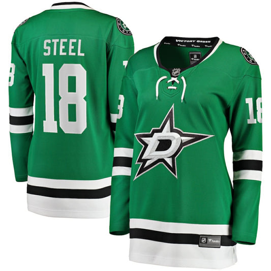 Sam Steel Dallas Stars Fanatics Women's Home Breakaway Player Jersey - Kelly Green | NHL Jerseys