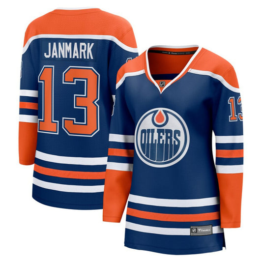Mattias Janmark Edmonton Oilers Fanatics Women's Home Breakaway Player Jersey - Royal | NHL Jerseys