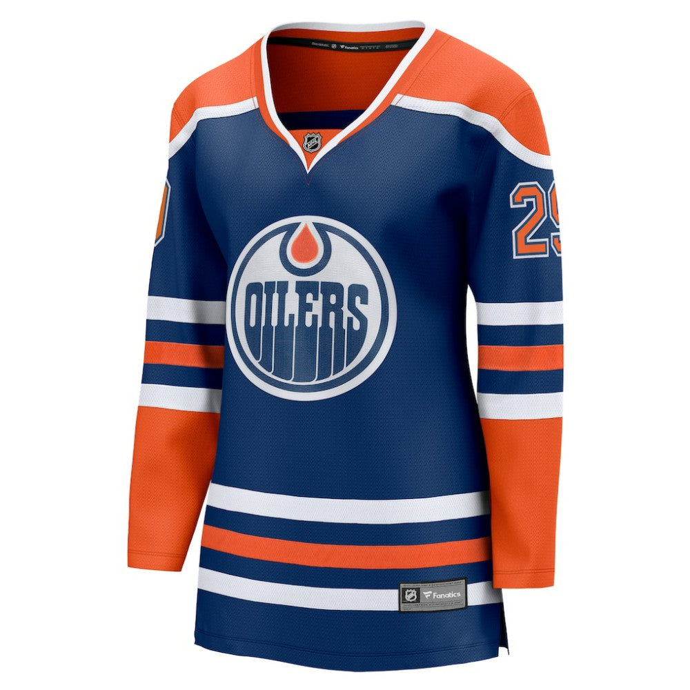 Leon Draisaitl Edmonton Oilers Fanatics Women's Home Breakaway Player Jersey - Royal | NHL Jerseys