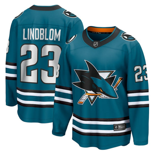 Oskar Lindblom San Jose Sharks Fanatics Home Breakaway Jersey - Teal | NHL Jerseys