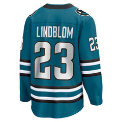 Oskar Lindblom San Jose Sharks - Fanatics Home Breakaway Jersey Teal