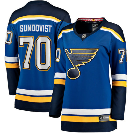Oskar Sundqvist St. Louis Blues Fanatics Women's Home Breakaway Player Jersey - Blue | NHL Jerseys