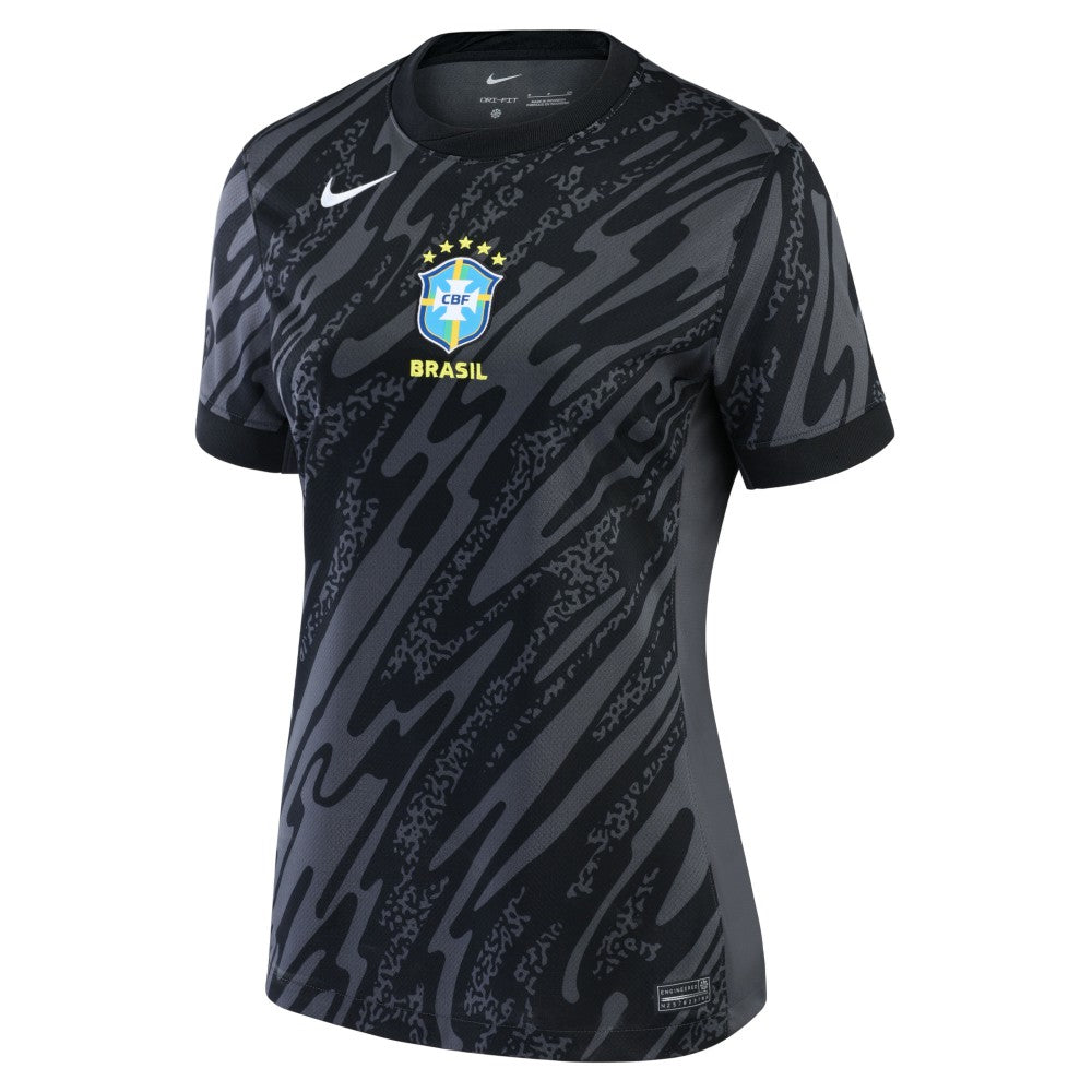Nike Brazil National Team Women's 2024 Goalkeeper Replica Stadium Jerseys - Anthracite