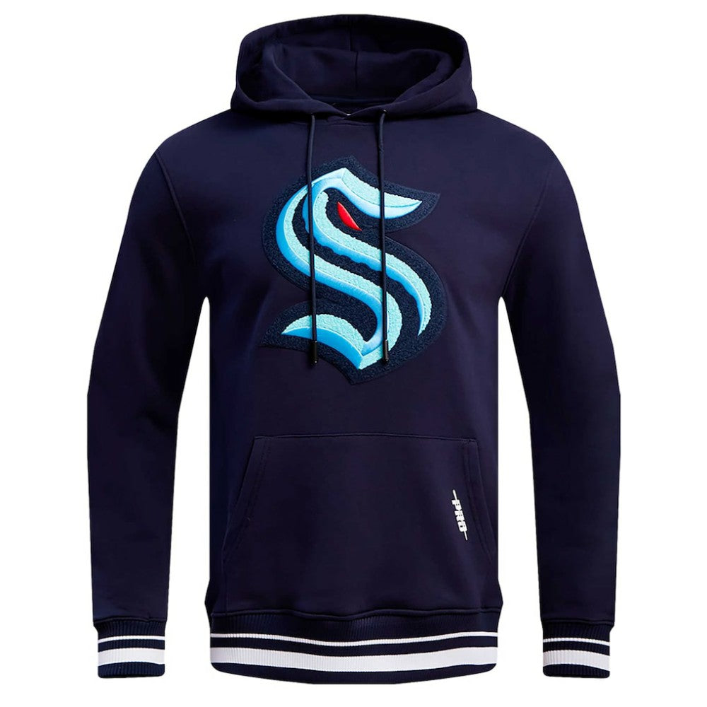 Seattle Kraken Pro Standard Retro Classic Fleece Pullover Hoodie Deep Sea Blue