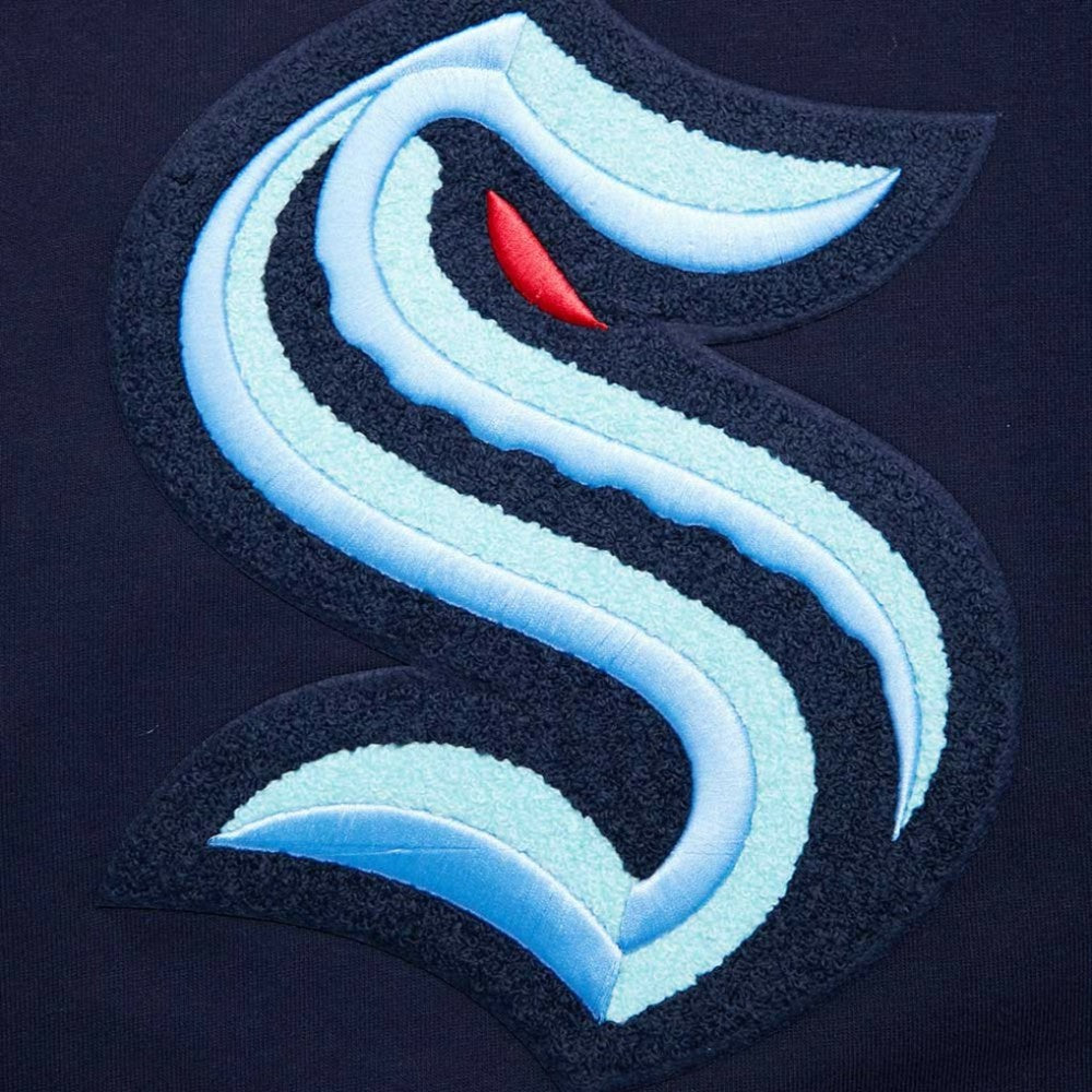 Seattle Kraken Pro Standard Retro Classic Fleece Pullover Hoodie Deep Sea Blue