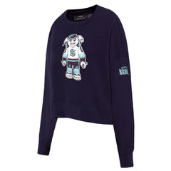 Seattle Kraken Pro Standard Women's Mascot Crewneck Pullover Sweatshirt Deep Sea Blue