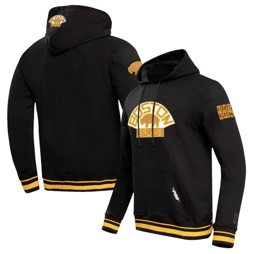 Boston Bruins Pro Standard Retro Classic Fleece Pullover Hoodie Black