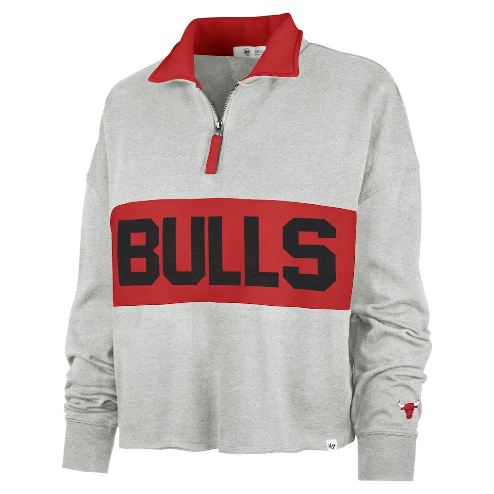 47 brand - Chicago Bulls '47 Women's Breakthrough Remi Quarter-Zip Jacket - Heather Gray