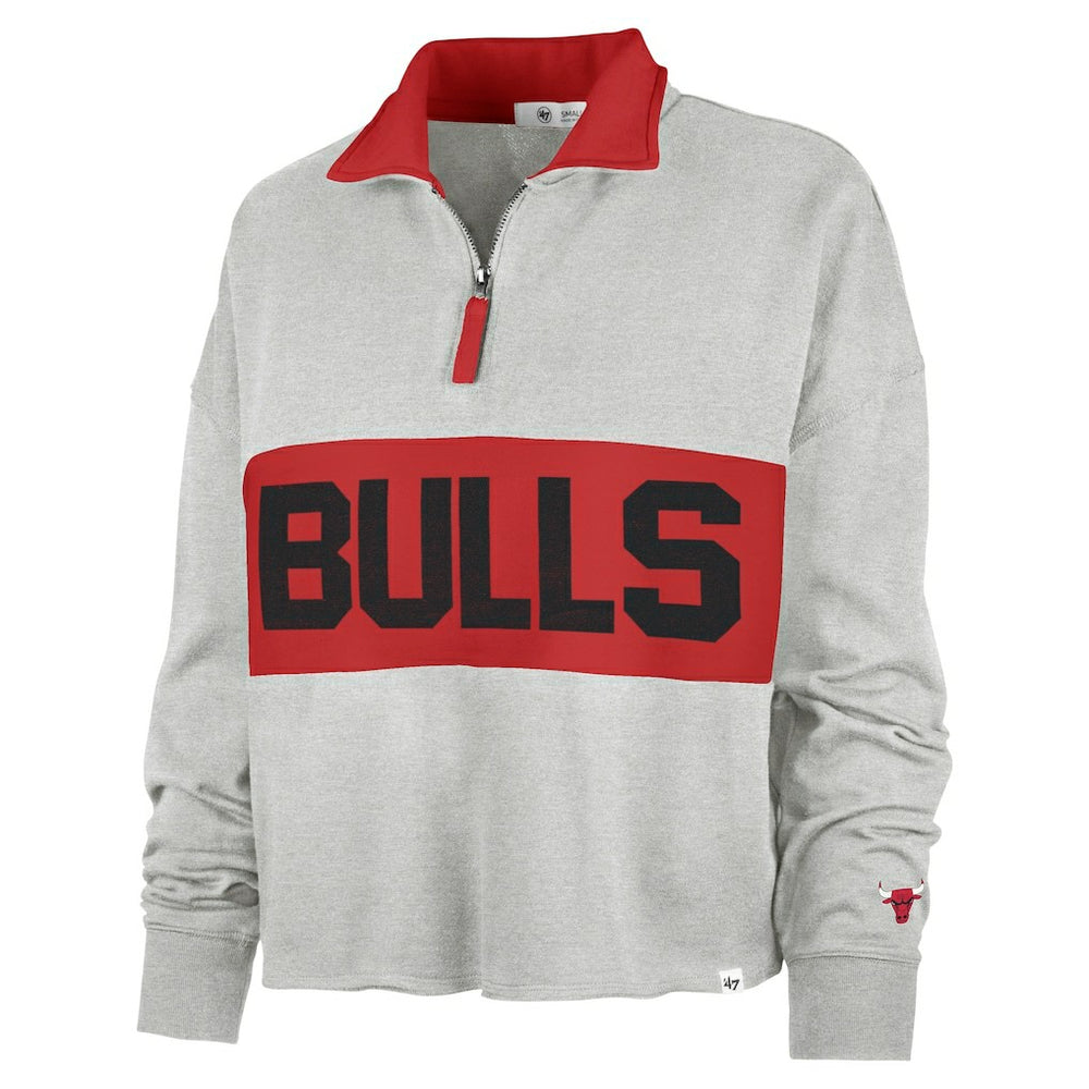 47 brand - Chicago Bulls '47 Women's Breakthrough Remi Quarter-Zip Jacket - Heather Gray