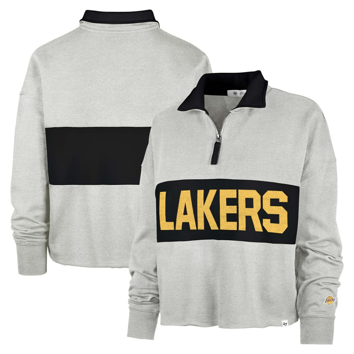 47 brand - Los Angeles Lakers '47 Women's Breakthrough Remi Quarter-Zip Jacket - Heather Gray