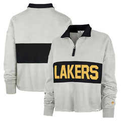 47 brand - Los Angeles Lakers '47 Women's Breakthrough Remi Quarter-Zip Jacket - Heather Gray
