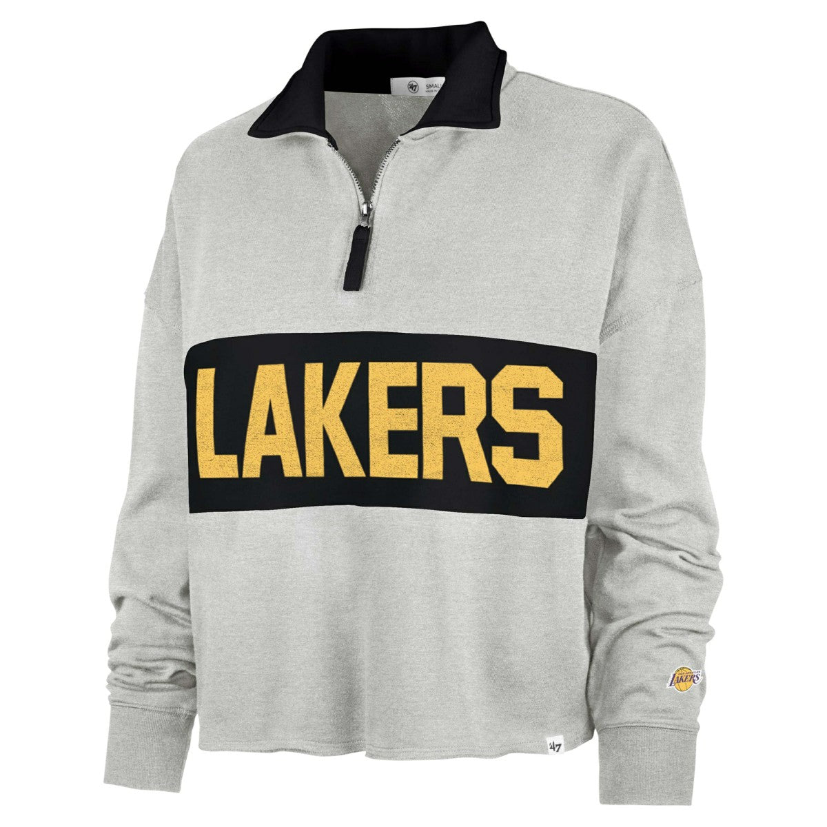 47 brand - Los Angeles Lakers '47 Women's Breakthrough Remi Quarter-Zip Jacket - Heather Gray