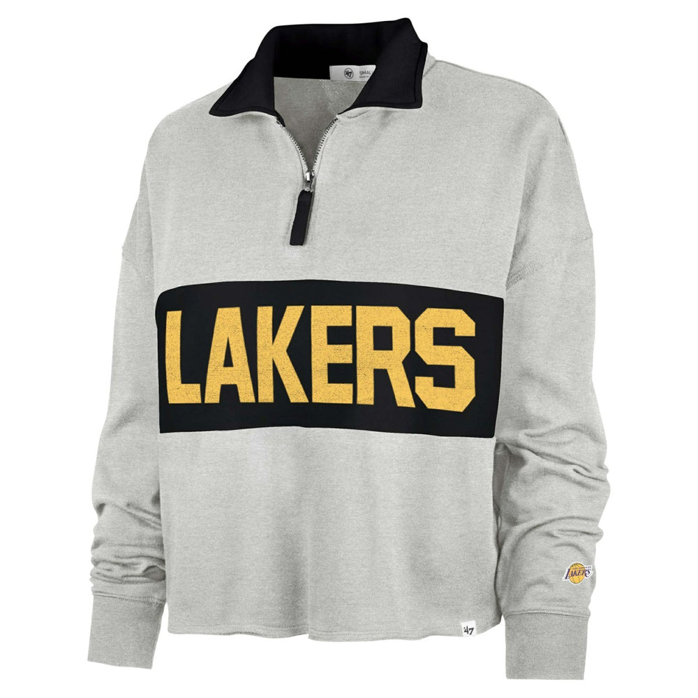 47 brand - Los Angeles Lakers '47 Women's Breakthrough Remi Quarter-Zip Jacket - Heather Gray