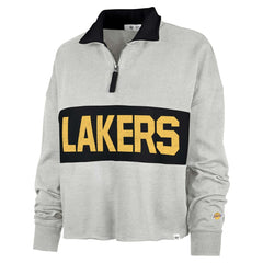 47 brand - Los Angeles Lakers '47 Women's Breakthrough Remi Quarter-Zip Jacket - Heather Gray