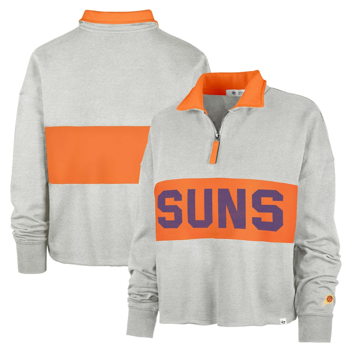 47 brand - Phoenix Suns '47 Women's Breakthrough Remi Quarter-Zip Jacket - Heather Gray