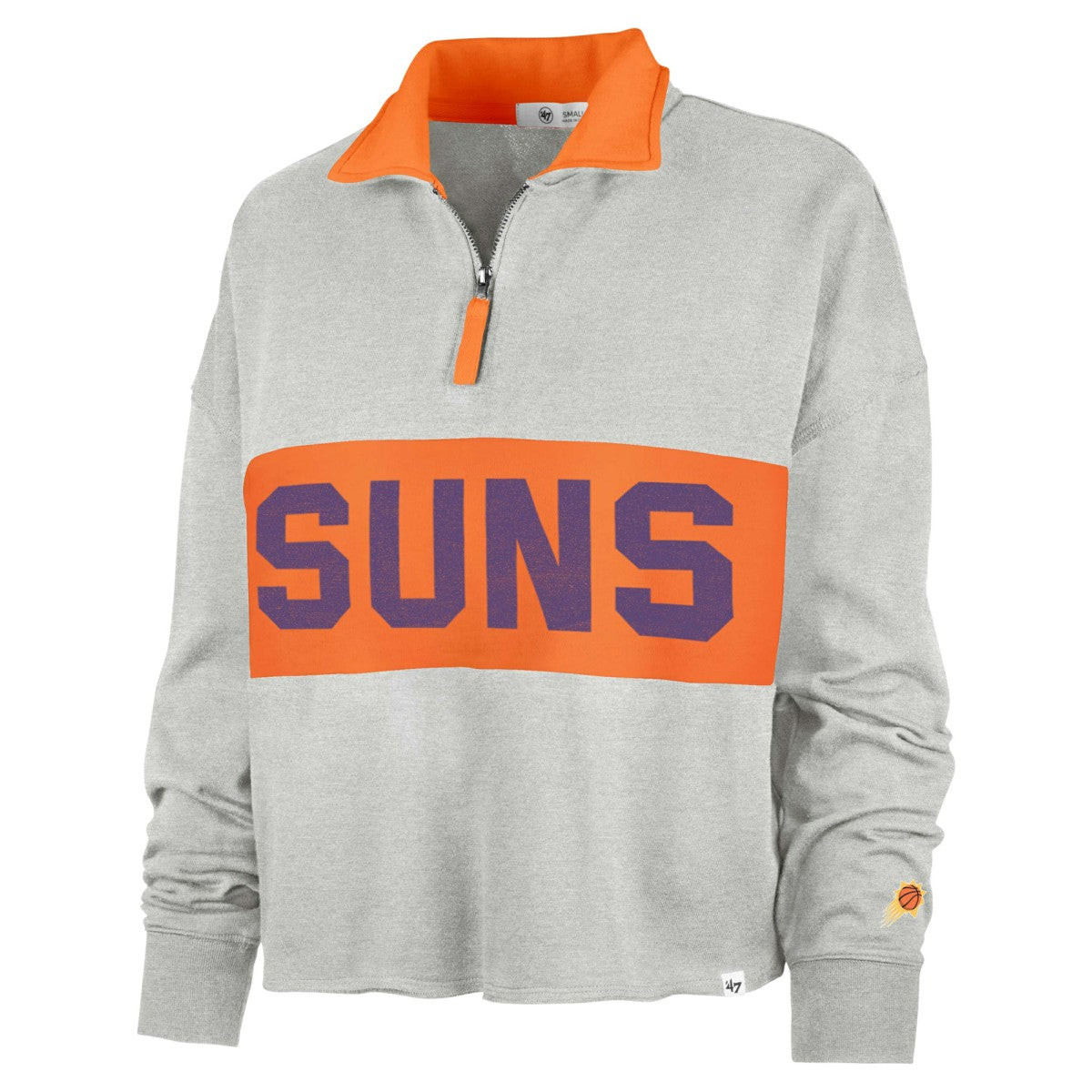 47 brand - Phoenix Suns '47 Women's Breakthrough Remi Quarter-Zip Jacket - Heather Gray