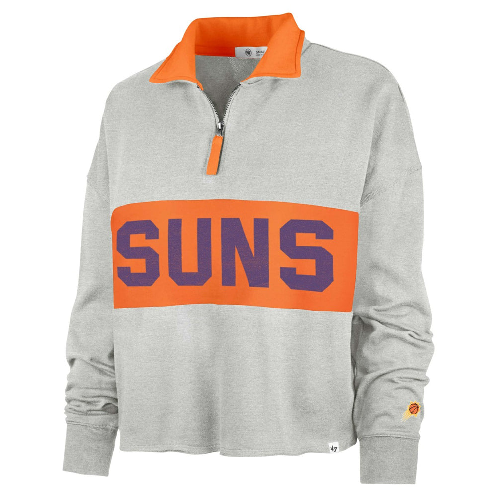 47 brand - Phoenix Suns '47 Women's Breakthrough Remi Quarter-Zip Jacket - Heather Gray