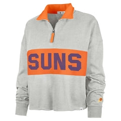 47 brand - Phoenix Suns '47 Women's Breakthrough Remi Quarter-Zip Jacket - Heather Gray
