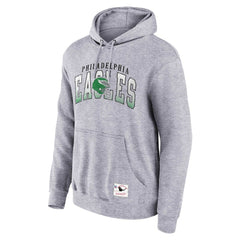 Philadelphia Eagles Pocket Passer Pullover Hoodie Heather Gray - Mitchell & Ness